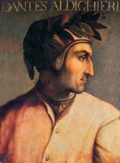 Portræt af Dante Alighieri (1265-1321) af Unknown artist
