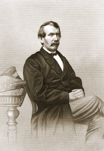 Portræt af David Livingstone (1813 - 1873). af Unknown artist