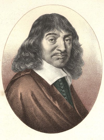 Portræt af Descartes (1596 - 1650). af Unknown artist