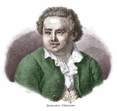 Portræt af Domenico Cimarosa (1749 -1801), italiensk komponist. af Unknown artist