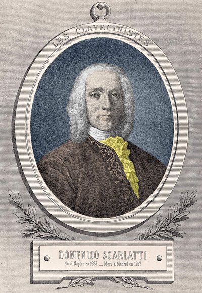 Portræt af Domenico Scarlatti (1685 - 1757) italiensk komponist af Unknown artist