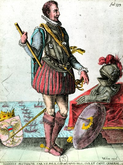 Portræt af Don Juan Jose af Østrig (1629-1679) Vicekonge af Holland Gravering af det 17. århundrede Privat samling af Unknown artist