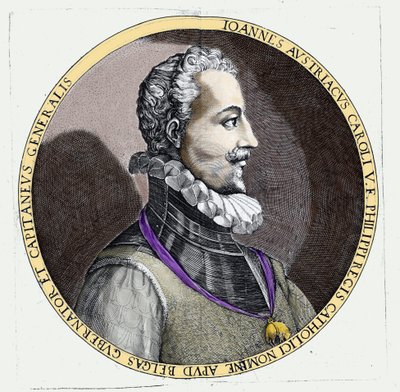 Portræt af Don Juan af Østrig (1547-1578), uægte søn af Karl V (1500 - 1558). Gravering af Unknown artist