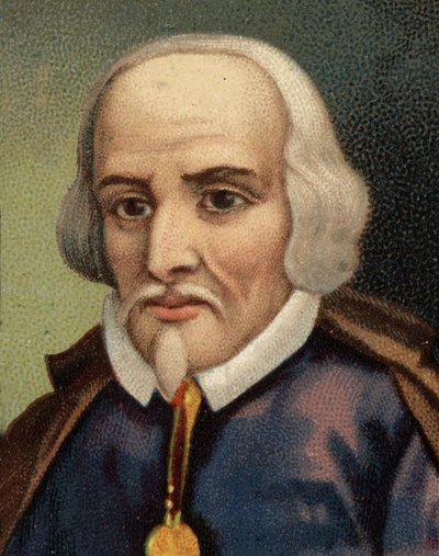 Portræt af Don Pedro Calderon de la Barca (1600-1681), spansk dramatisk digter. af Unknown artist