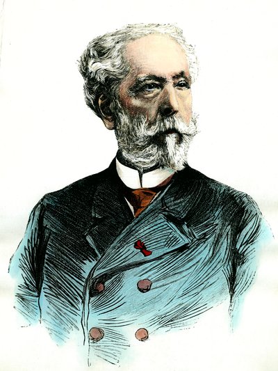 Portræt af Edouard Lalo (1823-1892) fransk komponist. Indgravering af privatsamlingen fra det 19. århundrede af Unknown artist