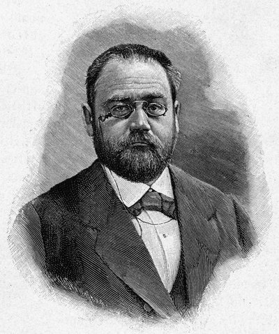 Portræt af Emile Zola, af Unknown artist