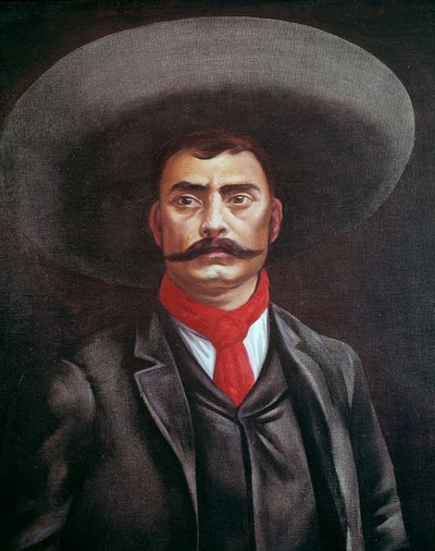 Portræt af Emiliano Zapata (1879-1919), mexicansk af Unknown artist