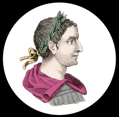 Portræt af kejser Elagabal eller Heliogabale (Marcus Aurelius Antoninus eller Heliogabalus) (204-222 e.Kr.). Indgravering af det 19. århundrede. af Unknown artist
