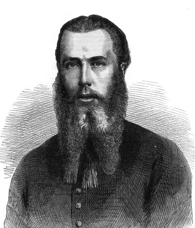 Portræt af kejser Maximilian I af Mexico (1832-1867). Indgravering i "The Illustrous Universe" af Unknown artist
