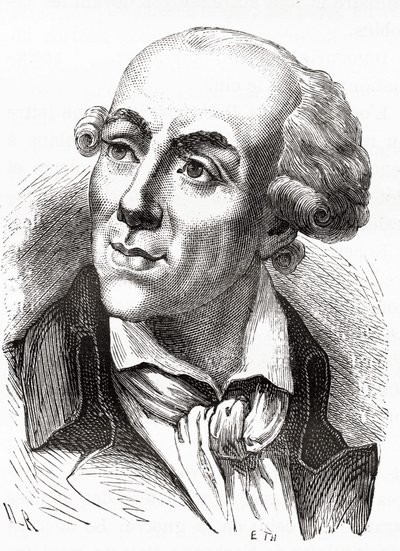 Portræt af Etienne Clavière (1768 - 1793), finansminister i Girondin-regeringen (marts 1792) - i Histoire de France af Henri Martin. n.d. 19. århundrede. af Unknown artist