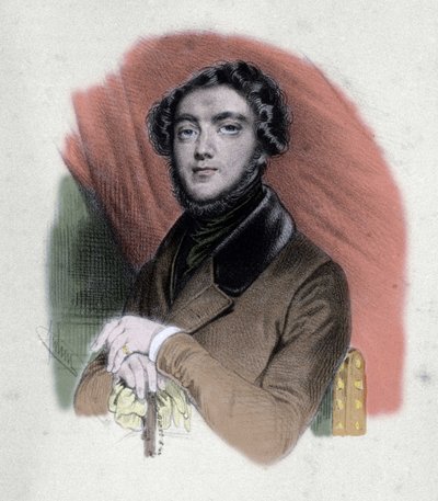 Portræt af Eugene Sue (1804-1857) fransk forfatter. af Unknown artist
