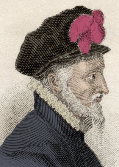 Portræt af Fadrique Alvarez de Toledo og Enriquez de Guzman (1537-1583), fjerde hertug af Alba, hertug af Huescar, markis af Korea og storkommandør af Calatrava-ordenen. Indgravering af det 19. århundrede. af Unknown artist