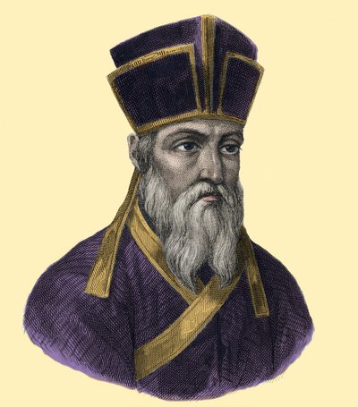 Portræt af fader Matteo Ricci (1552-1610), italiensk jesuite, grundlægger af den katolske mission i Kina"" Indgravering af det 19. århundrede af Unknown artist