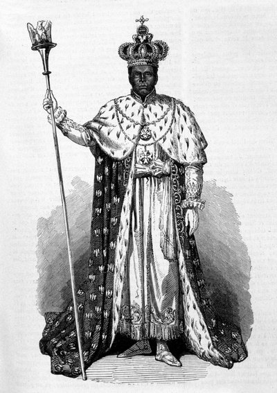 Portræt af Faustin Soulouque (1782-1867) af Faustin I, kejser af Haiti fra 1847 til 1859 Indgravering af 1856 af Unknown artist