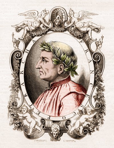 Portræt af Francesco Petrarca (1304-1374), italiensk digter. af Unknown artist