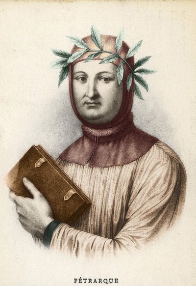 Portræt af Francesco Petrarca (Petrarch), italiensk forfatter (1304 - 1374) af Unknown artist