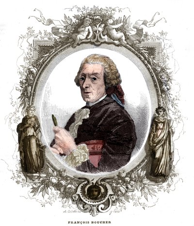 Portræt af Francois Boucher (1703-1770), fransk maler. af Unknown artist