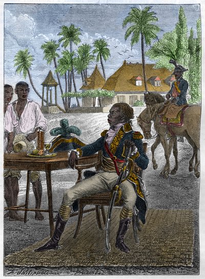 Portræt af Francois Dominique Toussaint kendt som "Toussaint-Louverture" (Toussaint Louverture af Unknown artist