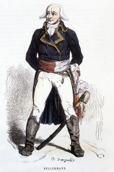 Portræt af François Christophe Kellerman - gravering af Unknown artist