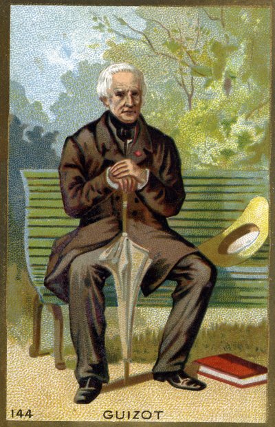 Portræt af François Guizot (1787 - 1874), fransk politiker og historiker. Kromolitografi af det 19. århundrede. af Unknown artist