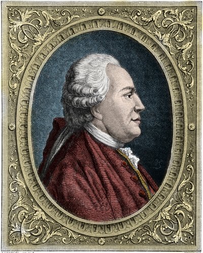 Portræt af Franz-Anton Mesmer (1734-1815) (Frederic Antoine Mesmer - Franz Anton Mesmer) tysk læge, grundlægger af teorien om dyremagnetisme (mesmerisme). Farvestik fra det 19. århundrede. af Unknown artist