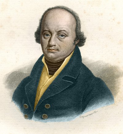 Portræt af Franz-Joseph Gall (Franz Joseph) (1758 - 1828), tysk læge, gravering af det 19. århundrede af Unknown artist