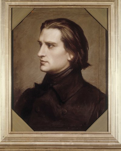 Portræt af Franz Liszt (1811-1886), ungarsk komponist og pianist. af Unknown artist