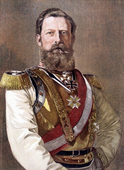 Portræt af Frederik III (1831-1888), kejser af Tyskland og konge af Preussen. af Unknown artist