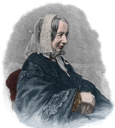 Portræt af Fredrika Bremer (1801-65) (stik) en svensk forfatter og en feministisk aktivist af Unknown artist