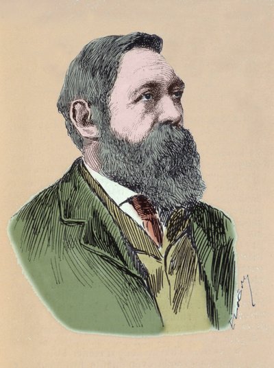 Portræt af Friedrich Engels (1820 - 1895) tysk filosof og socialistisk teoretiker. af Unknown artist