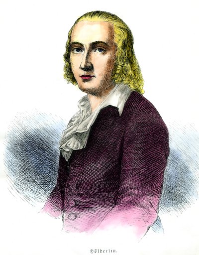 Portræt af Friedrich Holderlin (1770-1843) tysk digter Gravering af det 19. århundrede Privat samling af Unknown artist