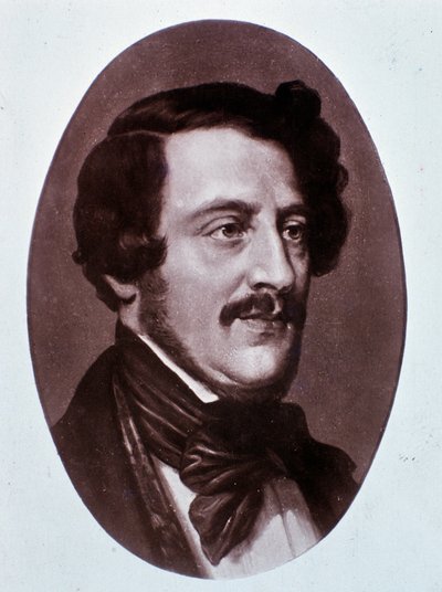 Portræt af Gaetano Donizetti (gravering) af Unknown artist