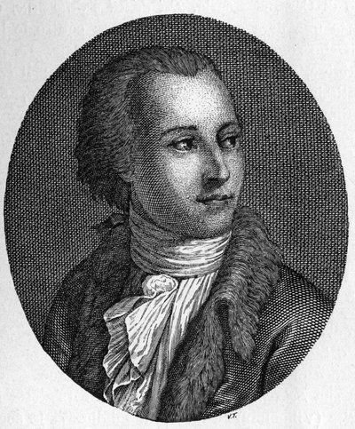 Portræt af Gaetano Filangeri (1752-1788). italiensk jurist og pædagog af Unknown artist