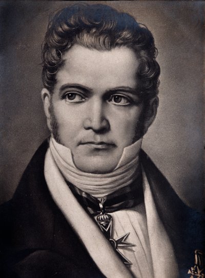 Portræt af Gaspare Spontini (gravering) af Unknown artist