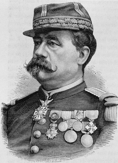 Portræt af General Carré de Bellemarre. Indgravering af slutningen af det 19. århundrede i "Histoire de France"" af H. Martin. af Unknown artist