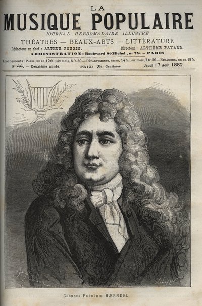 Portræt af George Frederick Handel (Georg Friedrich Handel af Unknown artist