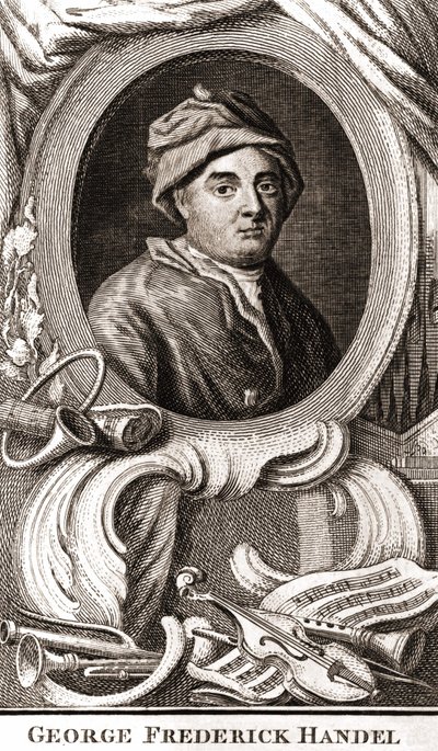 Portræt af George Frederick Handel (Georg Friedrich Handel af Unknown artist