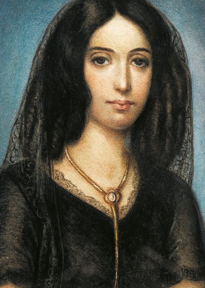 Portræt af George Sand af Unknown artist