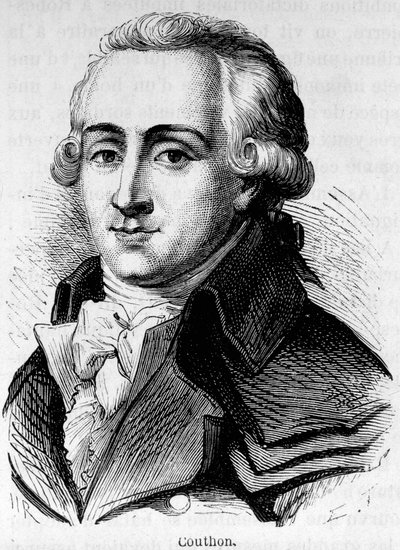 Portræt af Georges Couthon (1755-1794), fransk politiker. af Unknown artist
