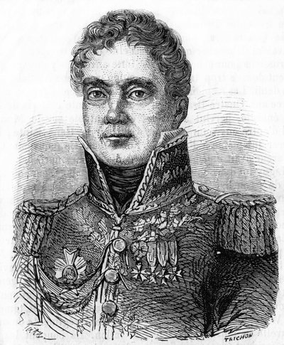 Portræt af Georges Mouton, greve af Lobau (1770-1838), marechal af Frankrig. af Unknown artist