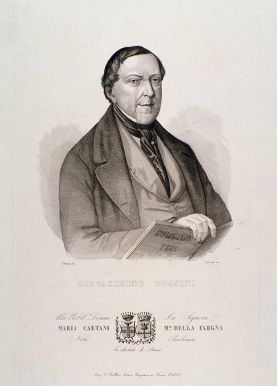Porträt von Gioacchino Rossini (Gravur) von Unknown artist