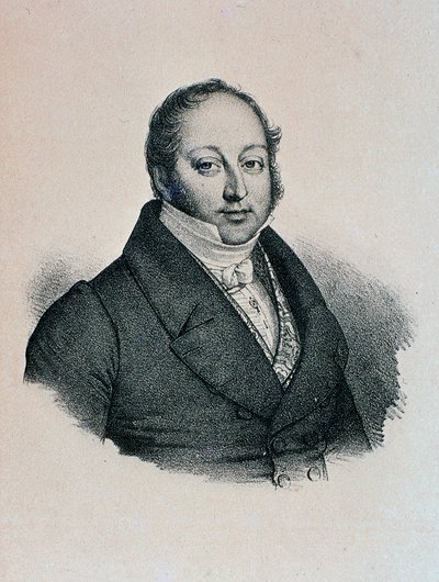 Portræt af Gioacchino Rossini (gravering af Unknown artist
