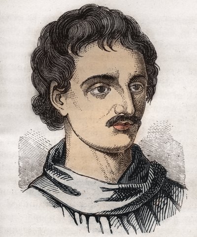 Portræt af Giordano Bruno (1548-1600), italiensk dominikansk munk, filosof, matematiker, digter og astrolog. af Unknown artist