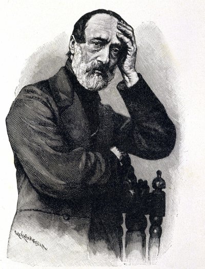 Portræt af Giuseppe Mazzini (1805 - 1872), italiensk patriot og revolutionær af Unknown artist