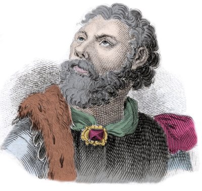 Portræt af Godefroi (eller Godefroy) af Bouillon (1040/61-1100), hertug af Basse Lorraine af Unknown artist