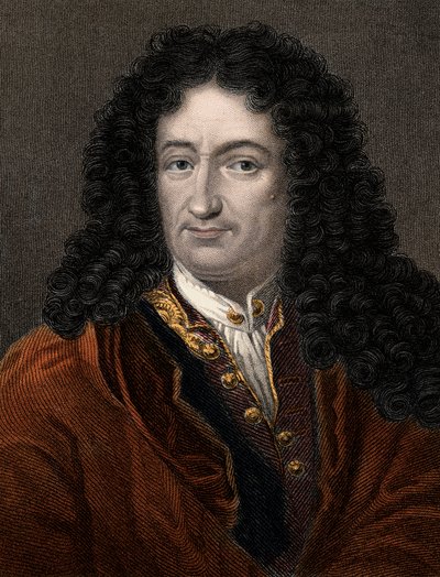 Portræt af Gottfried Wilhelm Leibniz (1646-1716) tysk filosof og matematiker - Wilhelm Leibniz (1646-1716) tysk filosof og matematiker af Unknown artist