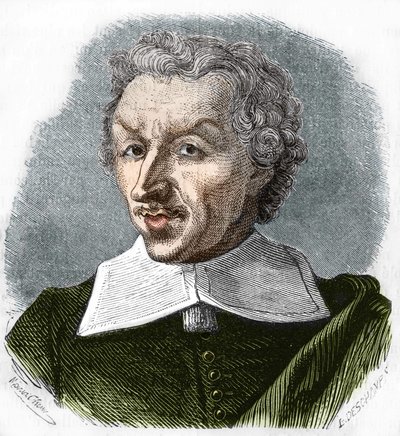 Portræt af Gui (Guy) Patin. Fransk læge og forfatter (1601 til 1672). Gravering af 1866. af Unknown artist