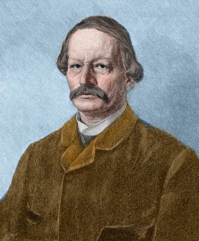 Portræt af Gustav Freytag (1816-1895), tysk forfatter. af Unknown artist