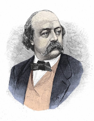 Portræt af Gustave Flaubert (1821 - 1880). af Unknown artist