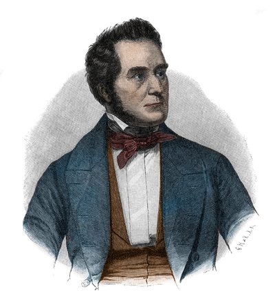 Portræt af Heinrich Wilhelm August Freiherr von Gagern (1799-1880), statsmand, der argumenterede for Tysklands forening - Portræt af Heinrich Wilhelm August von Gagern (1799-1880) af Unknown artist